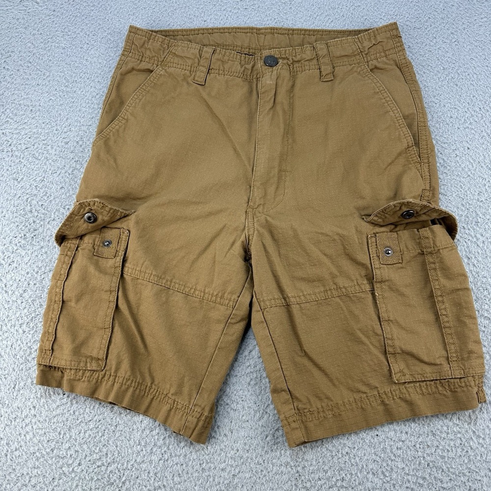CSG Cargo Shorts Men's 30 Brown Pockets Outdoor Hiking Champs Ripstop Outdoors